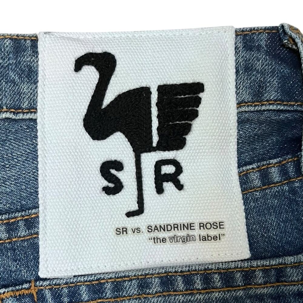 Free People SR vs Sandrine Rose Distressed Button Fly Jeans Size 24 Straight NWT - Picture 9 of 15